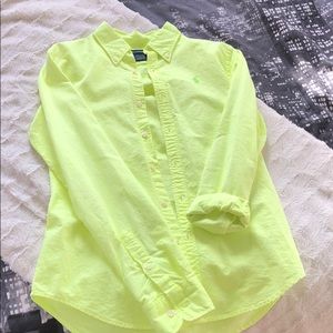 Ralph Lauren sport highlighter yellow button down